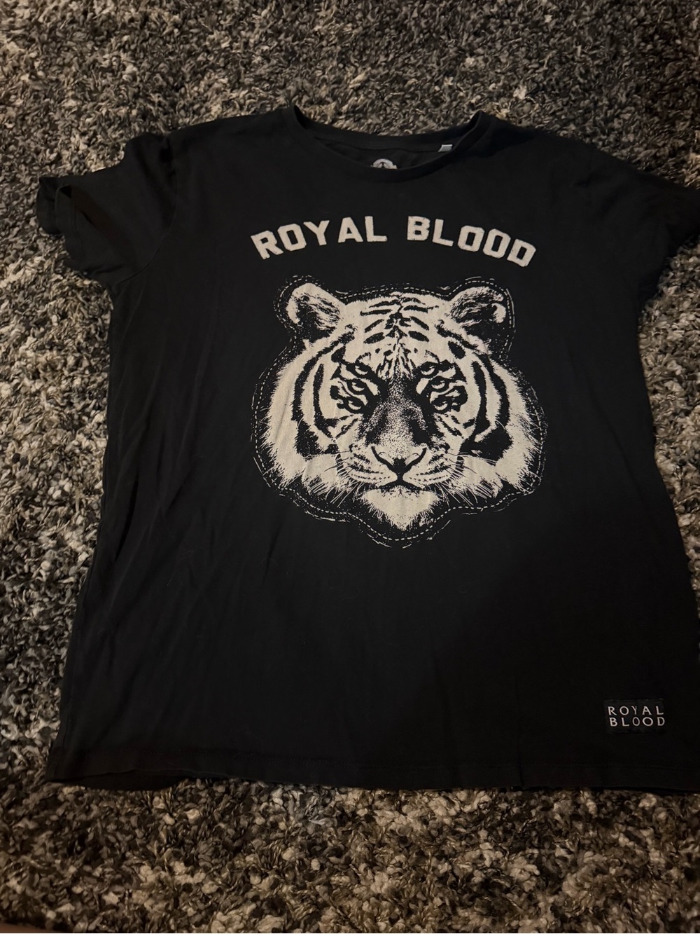 Royal Blood Tiger Graphic Black Band T-Shirt Black Mammoth Records Rock Tee L